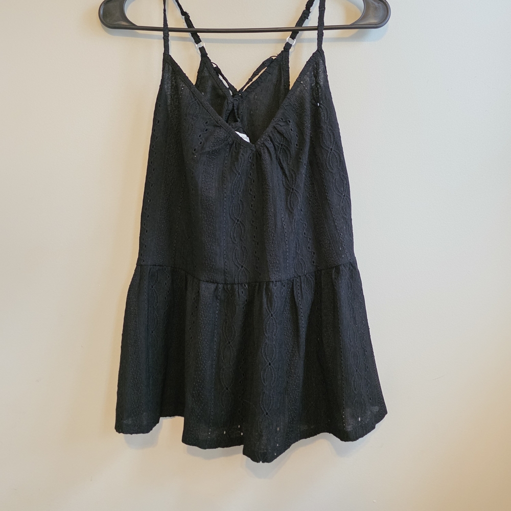 Maurices Black Lace Camisole Top With Corset Back Size Medium NWT